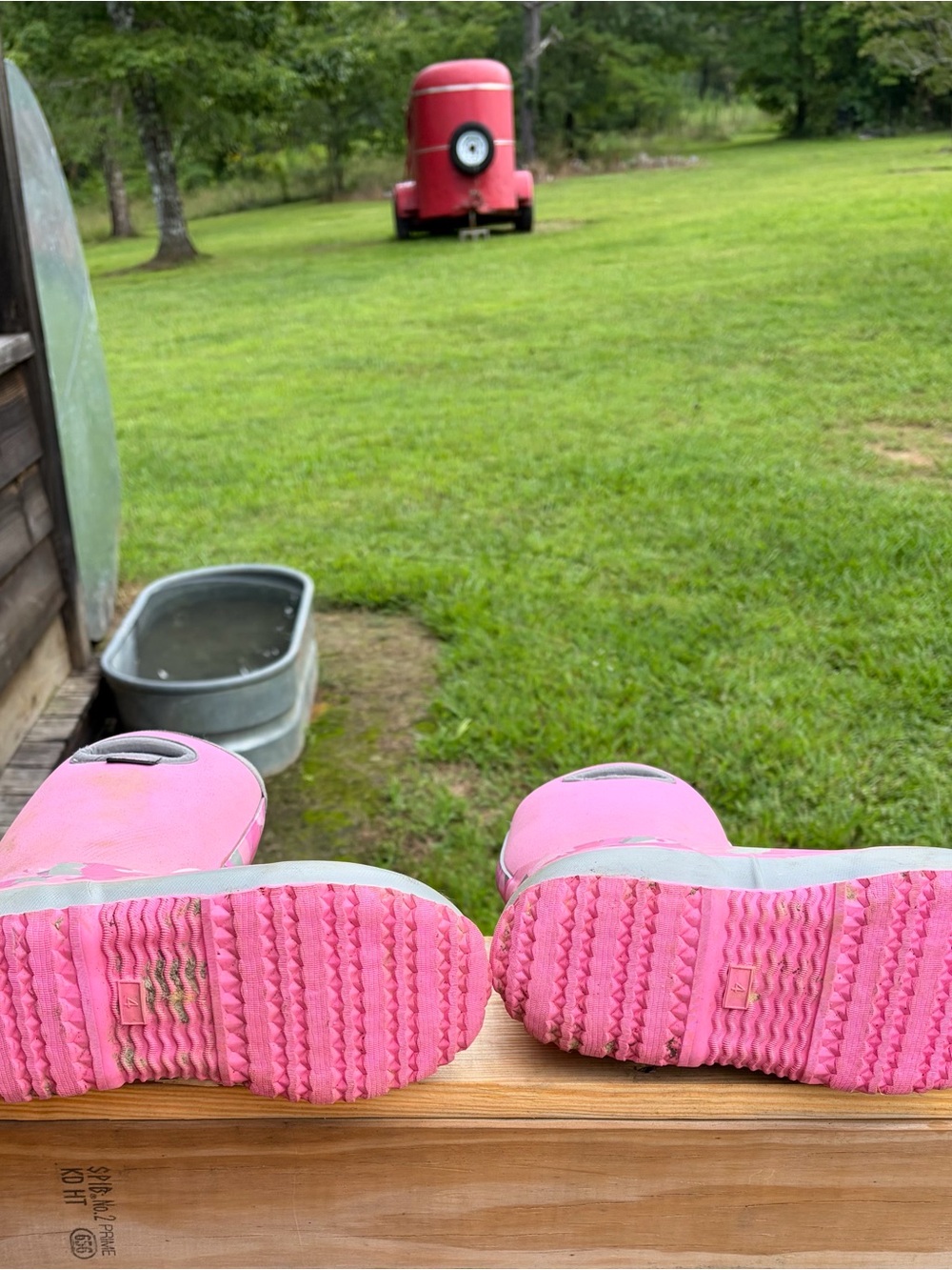 Kids Pink Camo Rain Boots - Comfortable Waterproof Boots - Picture 4 of 6